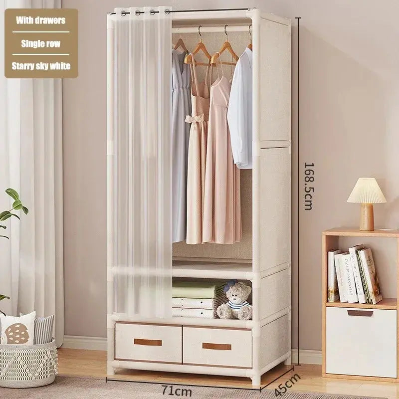 Floor-Standing Simple Wardrobes Home Large Capacity Durable Clothes Cabinet Dustproof And Economical Wardrobe Bedroom Furniture Kitchen Outlet Store Home