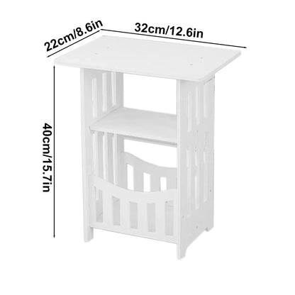 Family Commonly Used Bedside Table Modern Minimalist Style White Storage Cabinet Easy Assembly Multi Function Bedroom Organizer Kitchen Outlet Store Home
