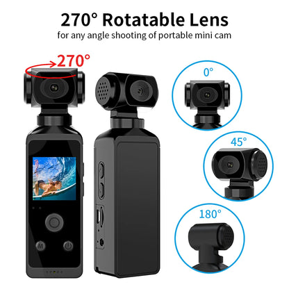 1080P 4K WiFi Full HD Camera 270 Rotatable Mini Camcorders Outdoor Sports