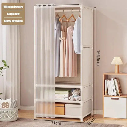 Floor-Standing Simple Wardrobes Home Large Capacity Durable Clothes Cabinet Dustproof And Economical Wardrobe Bedroom Furniture Kitchen Outlet Store Home