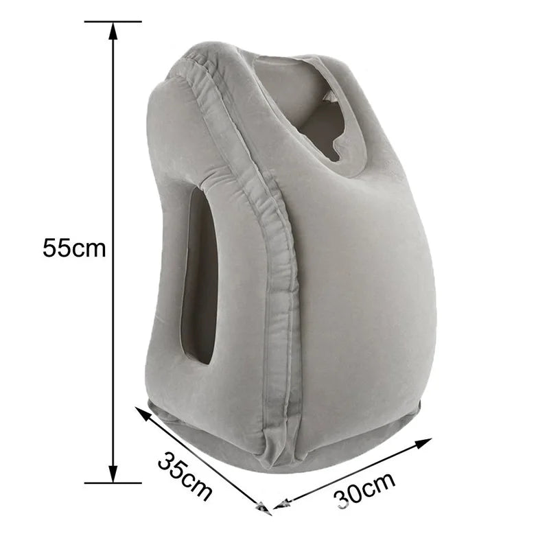 Upgraded Inflatable Air Cushion Travel Pillow Headrest