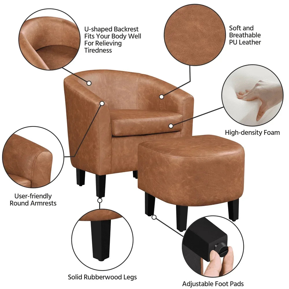 Accent Chair with Ottoman