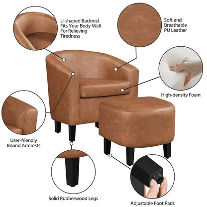 Accent Chair with Ottoman