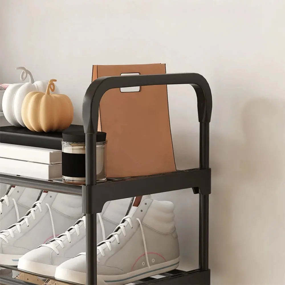 Bedroom Simple Shoe Rack Multifunctional Shoe Rack Stackable Organizer Dustproof Shoe Rack Space-Saving Household Shoes Cabinet Kitchen Outlet Store Home