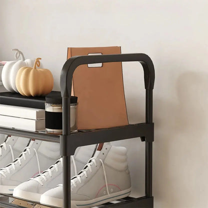 Bedroom Simple Shoe Rack Multifunctional Shoe Rack Stackable Organizer Dustproof Shoe Rack Space-Saving Household Shoes Cabinet Kitchen Outlet Store Home