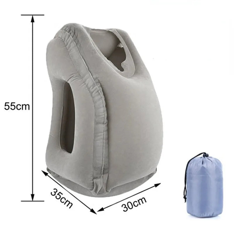 Upgraded Inflatable Air Cushion Travel Pillow Headrest