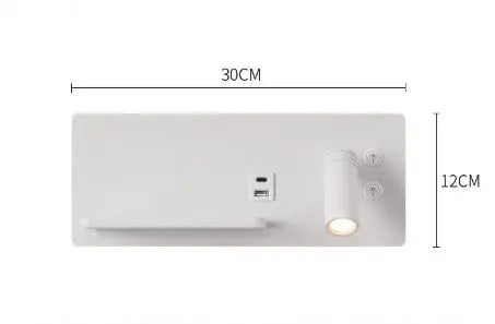 Bedroom Wall Lamp with USB Quick Charging 3W Rotatable Spotlight Reading Light Bedside for Home Decoration  Background Kitchen Outlet Store Home