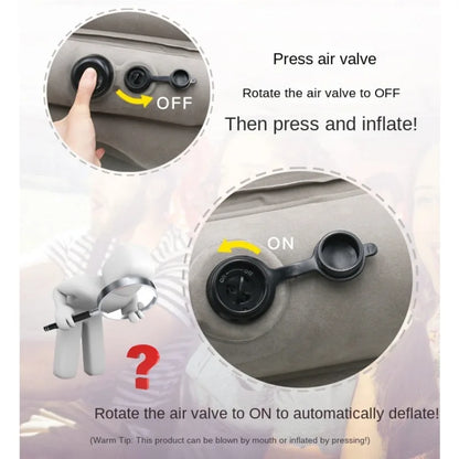 Upgraded Inflatable Air Cushion Travel Pillow Headrest