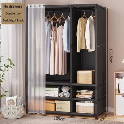 Floor-Standing Simple Wardrobes Home Large Capacity Durable Clothes Cabinet Dustproof And Economical Wardrobe Bedroom Furniture Kitchen Outlet Store Home