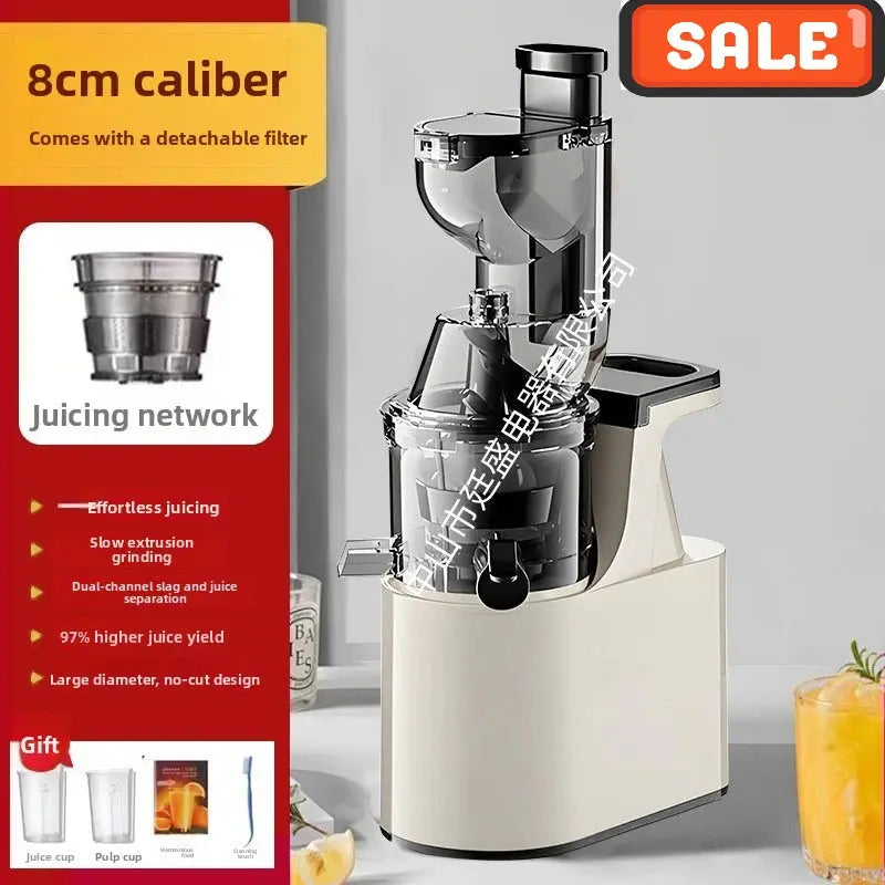 2L Stainless Steel Slow Juicer Commercial Automatic Juice Extractor with Pulp Separation Large Mouth Kitchen Outlet Store Home